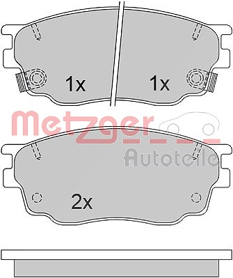 Metzger Bremsbelagsatz, Scheibenbremse [Hersteller-Nr. 1170461] für Mazda von METZGER