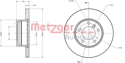 Metzger Bremsscheibe Vorderachse Belüftet [Hersteller-Nr. 6110028] für BMW von METZGER