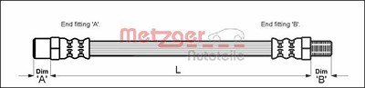 Metzger Bremsschlauch [Hersteller-Nr. 4110568] für Alfa Romeo, Mercedes-Benz von METZGER