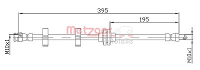 Metzger Bremsschlauch [Hersteller-Nr. 4118402] für Alfa Romeo von METZGER