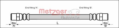 Metzger Bremsschlauch [Hersteller-Nr. 4112220] für Audi, Volvo, VW von METZGER
