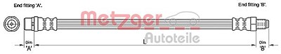 Metzger Bremsschlauch [Hersteller-Nr. 4110255] für Audi von METZGER