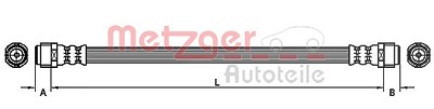 Metzger Bremsschlauch [Hersteller-Nr. 4110361] für Audi, Porsche, VW von METZGER