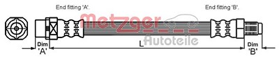 Metzger Bremsschlauch [Hersteller-Nr. 4114071] für BMW von METZGER