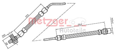 Metzger Bremsschlauch [Hersteller-Nr. 4116217] für BMW von METZGER