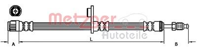 Metzger Bremsschlauch [Hersteller-Nr. 4110226] für Citroën, Peugeot von METZGER