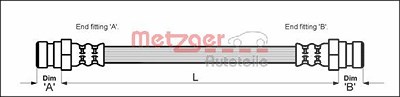 Metzger Bremsschlauch [Hersteller-Nr. 4114649] für Citroën, Peugeot von METZGER