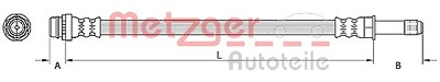 Metzger Bremsschlauch [Hersteller-Nr. 4110798] für Ford, Skoda von METZGER