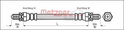 Metzger Bremsschlauch [Hersteller-Nr. 4113254] für Ford von METZGER