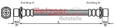Metzger Bremsschlauch [Hersteller-Nr. 4110023] für Toyota von METZGER