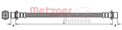 Metzger Bremsschlauch [Hersteller-Nr. 4110114] für Citroën, Peugeot, Toyota von METZGER