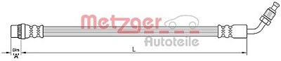 Metzger Bremsschlauch [Hersteller-Nr. 4110210] für Nissan, Opel, Renault von METZGER