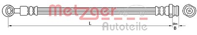 Metzger Bremsschlauch [Hersteller-Nr. 4110718] für Kia von METZGER