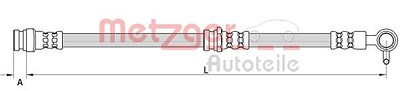 Metzger Bremsschlauch [Hersteller-Nr. 4111634] für Mazda von METZGER