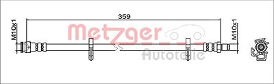 Metzger Bremsschlauch [Hersteller-Nr. 4112051] für Iveco von METZGER