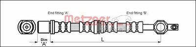 Metzger Bremsschlauch [Hersteller-Nr. 4113666] für Toyota von METZGER