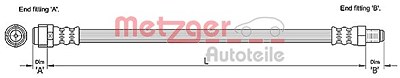 Metzger Bremsschlauch Hinterachse [Hersteller-Nr. 4110276] für Mercedes-Benz von METZGER