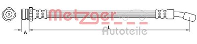 Metzger Bremsschlauch Hinterachse links [Hersteller-Nr. 4111032] für Hyundai von METZGER