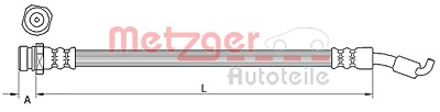 Metzger Bremsschlauch [Hersteller-Nr. 4111440] für Hyundai, Kia von METZGER