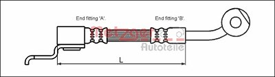 Metzger Bremsschlauch [Hersteller-Nr. 4113523] für Jeep von METZGER