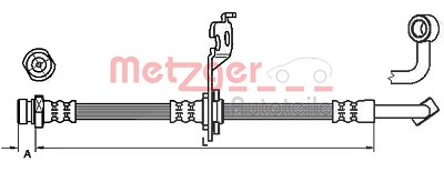 Metzger Bremsschlauch [Hersteller-Nr. 4110453] für Kia von METZGER