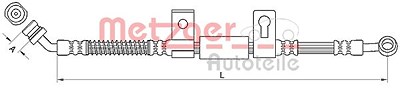 Metzger Bremsschlauch [Hersteller-Nr. 4110830] für Kia von METZGER