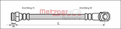 Metzger Bremsschlauch [Hersteller-Nr. 4114050] für Mercedes-Benz von METZGER