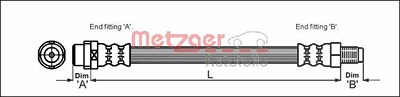 Metzger Bremsschlauch [Hersteller-Nr. 4110578] für Mercedes-Benz von METZGER