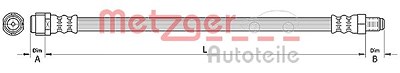 Metzger Bremsschlauch [Hersteller-Nr. 4110726] für Mercedes-Benz von METZGER