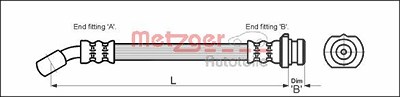 Metzger Bremsschlauch [Hersteller-Nr. 4111971] für Nissan von METZGER