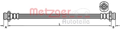 Metzger Bremsschlauch [Hersteller-Nr. 4111272] für Nissan von METZGER