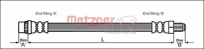 Metzger Bremsschlauch [Hersteller-Nr. 4114639] für Nissan, Opel, Renault von METZGER