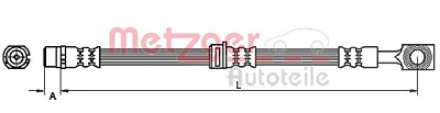 Metzger Bremsschlauch [Hersteller-Nr. 4110524] für Opel, Vauxhall von METZGER