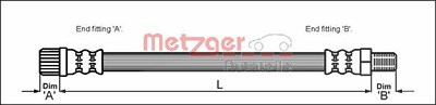Metzger Bremsschlauch [Hersteller-Nr. 4111162] für Peugeot von METZGER