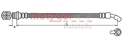 Metzger Bremsschlauch [Hersteller-Nr. 4110530] für Suzuki von METZGER