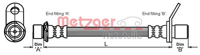 Metzger Bremsschlauch [Hersteller-Nr. 4110012] für Toyota von METZGER