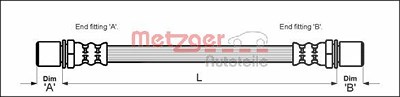 Metzger Bremsschlauch [Hersteller-Nr. 4113667] für Toyota von METZGER