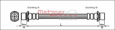 Metzger Bremsschlauch [Hersteller-Nr. 4112210] für Toyota von METZGER