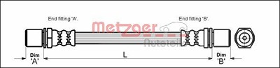 Metzger Bremsschlauch [Hersteller-Nr. 4112214] für Toyota von METZGER