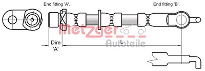 Metzger Bremsschlauch [Hersteller-Nr. 4110013] für Toyota von METZGER