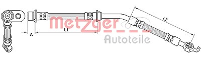 Metzger Bremsschlauch [Hersteller-Nr. 4110787] für Toyota von METZGER