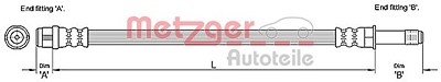 Metzger Bremsschlauch Vorderachse [Hersteller-Nr. 4110275] für Mercedes-Benz von METZGER