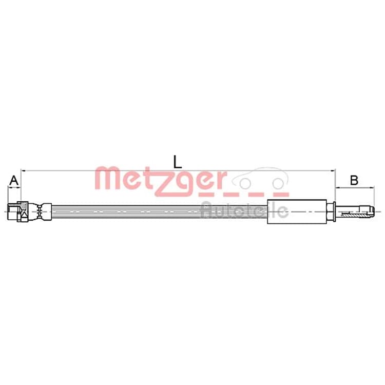 Metzger Bremsschlauch hinten BMW E81 E87 F20 F21 E88 E82 E90 E93 E92 von METZGER