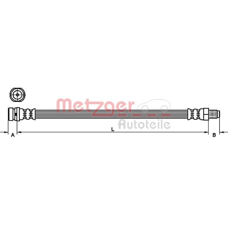 Metzger Bremsschlauch hinten Ford C-Max Focus Grand Metzger Bremsschlauch hinten Ford C-Max Focus Grand von METZGER