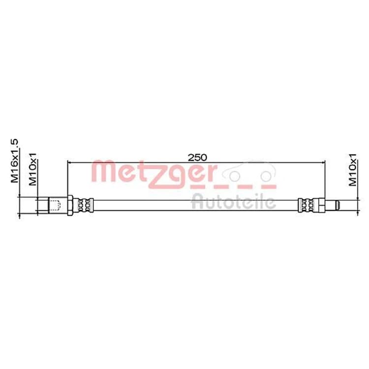 Metzger Bremsschlauch hinten Iveco Daily von METZGER