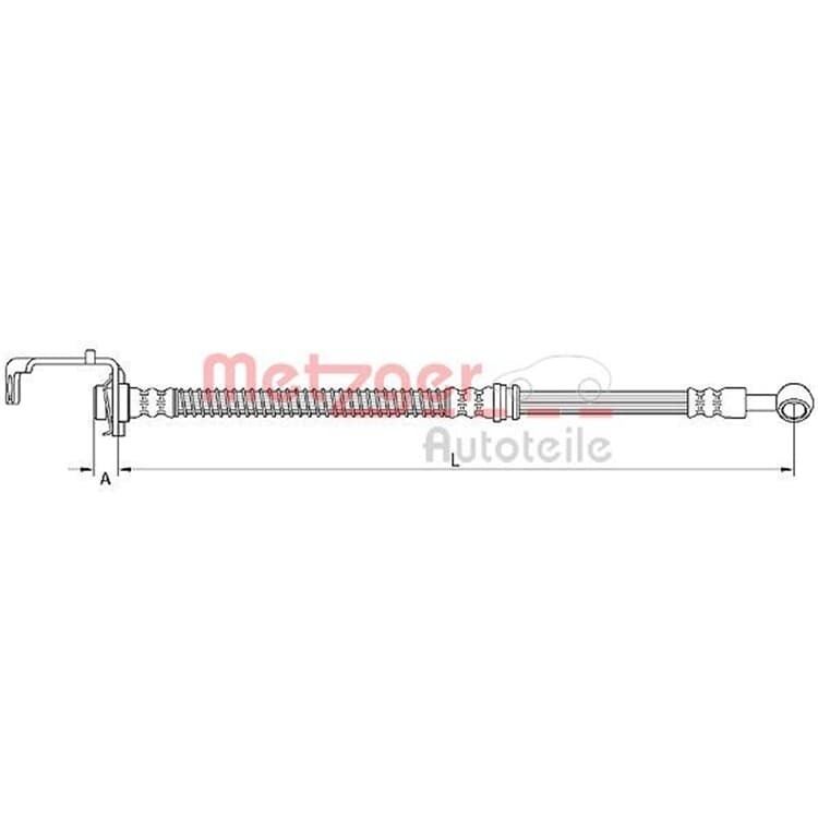 Metzger Bremsschlauch hinten rechts Hyundai I10 Metzger Bremsschlauch hinten rechts Hyundai I10 von METZGER