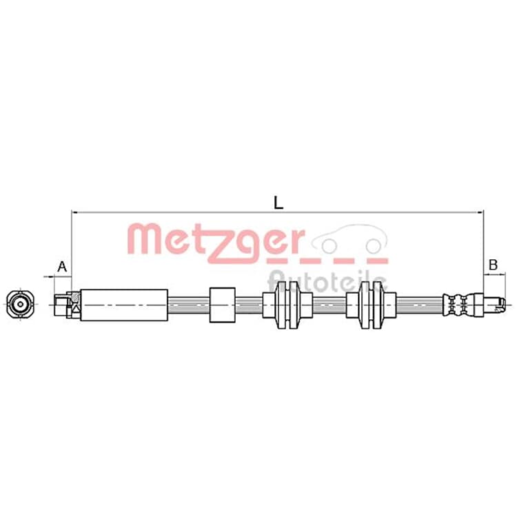 Metzger Bremsschlauch vorne BMW E81 E87 E88 E82 E90 E93 E91 E92 E89 von METZGER