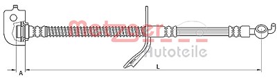 Metzger Bremsschlauch vorne links [Hersteller-Nr. 4110736] für Kia von METZGER