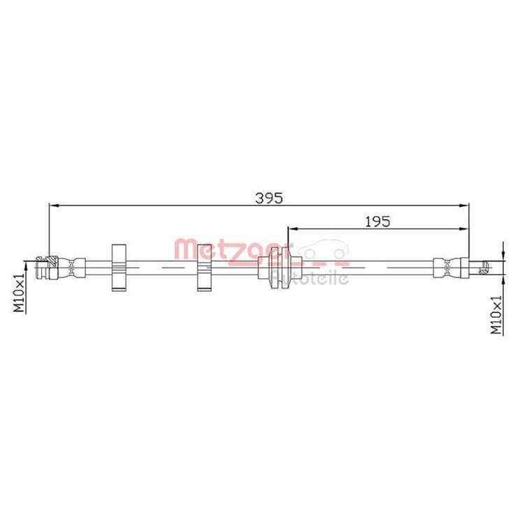 Metzger Bremsschlauch vorne rechts Alfa 147 156 Gt Metzger Bremsschlauch vorne rechts Alfa 147 156 Gt von METZGER