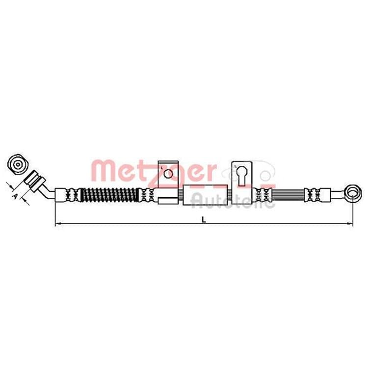 Metzger Bremsschlauch vorne rechts Kia Sorento Metzger Bremsschlauch vorne rechts Kia Sorento von METZGER